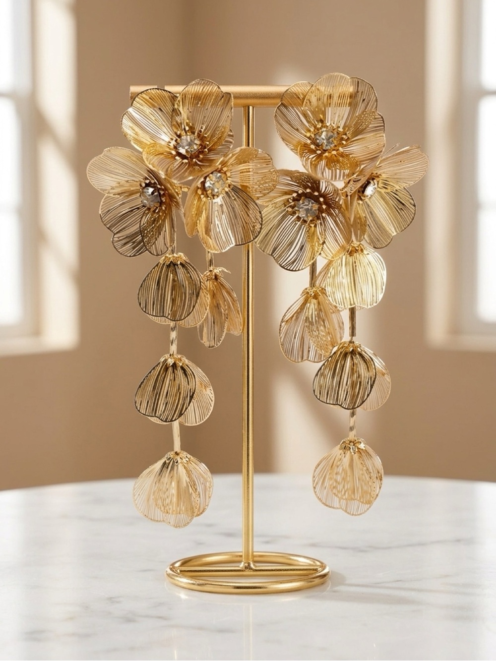 Kate Middleton Gold Flower Earrings